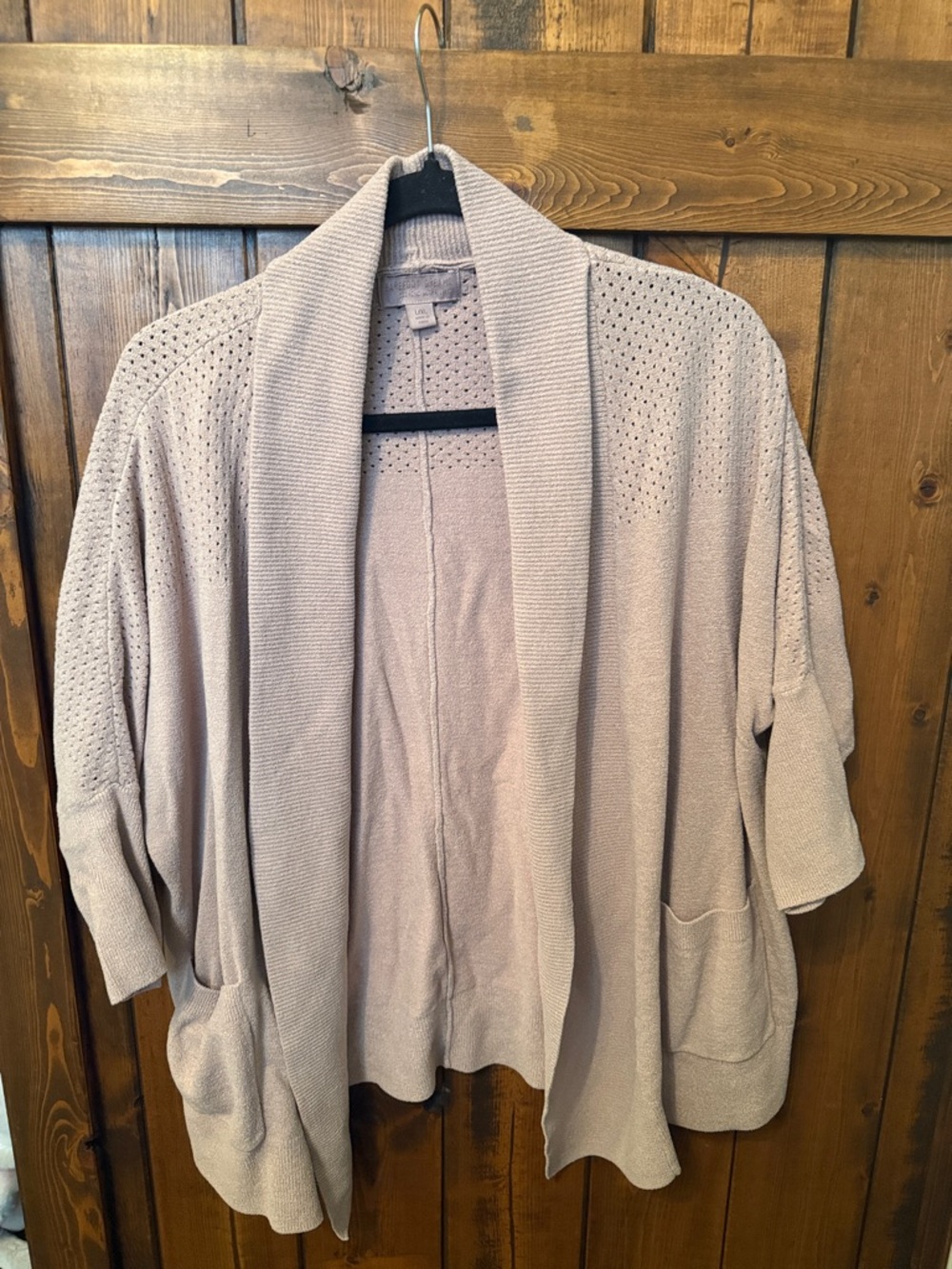 Barefoot Dreams CozyChic Ultra Lite Pointelle Cardigan Sweater,  Size L/XL